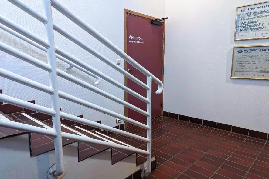 A staircase in a building