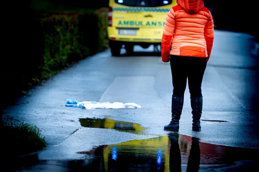 A person standing in the rain