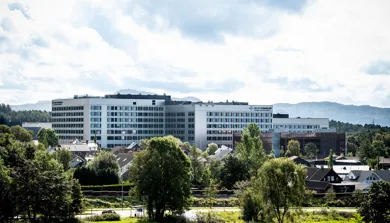 Oversiktsbilde over det nye sykehuset på Ullandhaug