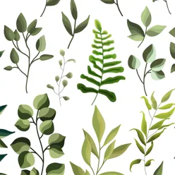 Illustrasjon av grønne blader