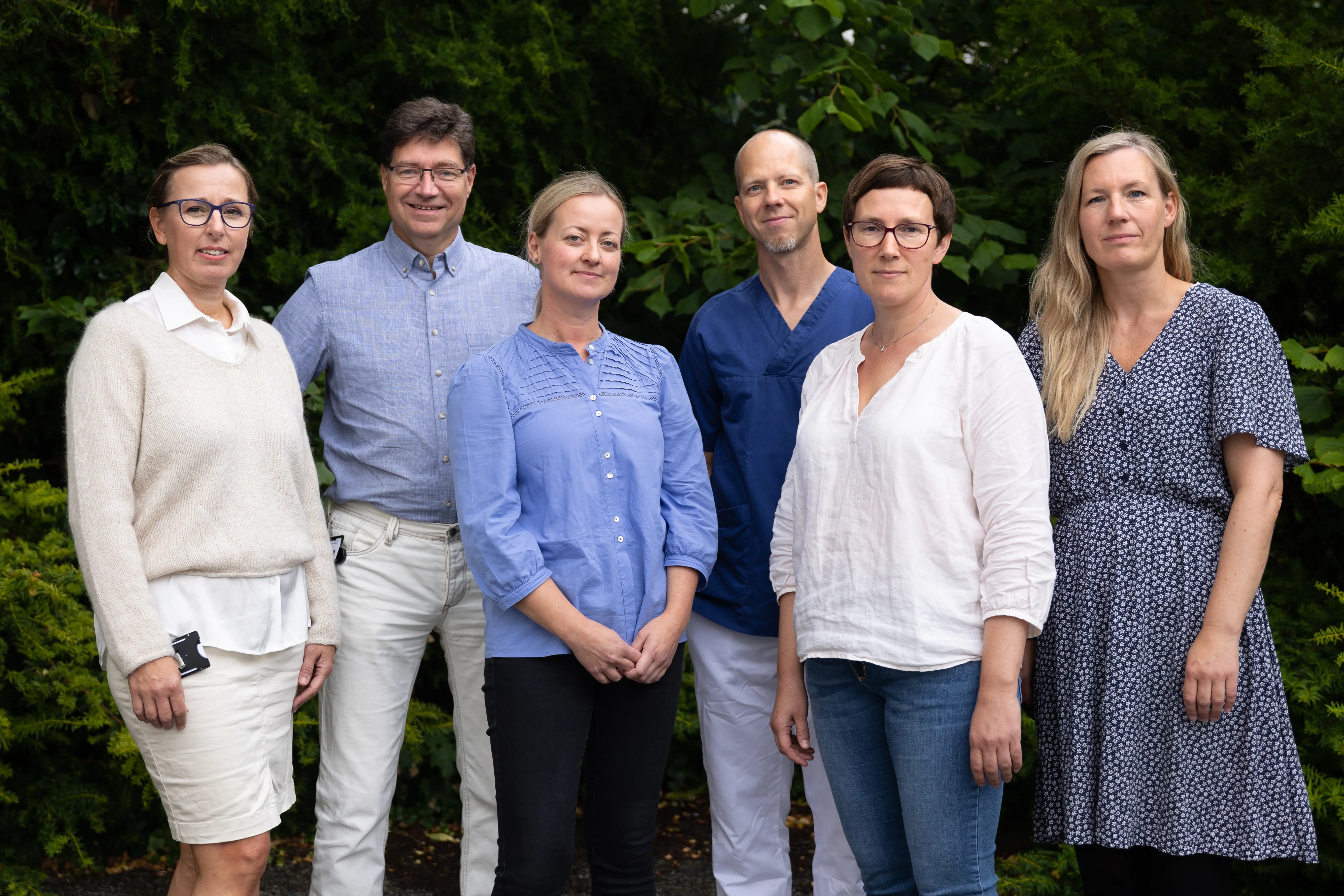 Barnepalliativt team (f.v.): Jorunn Søraas, Alf Bjørnstad, Sissel Harlo, Johan Aske Lund, Ann Marit Gilje, Øyvor Gripsgård Bergs